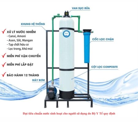 Hệ thống cột lọc nước sạch - Trung Tâm Nghiên Cứu Kỹ Thuật Và Quản Lý Môi Trường Miền Bắc